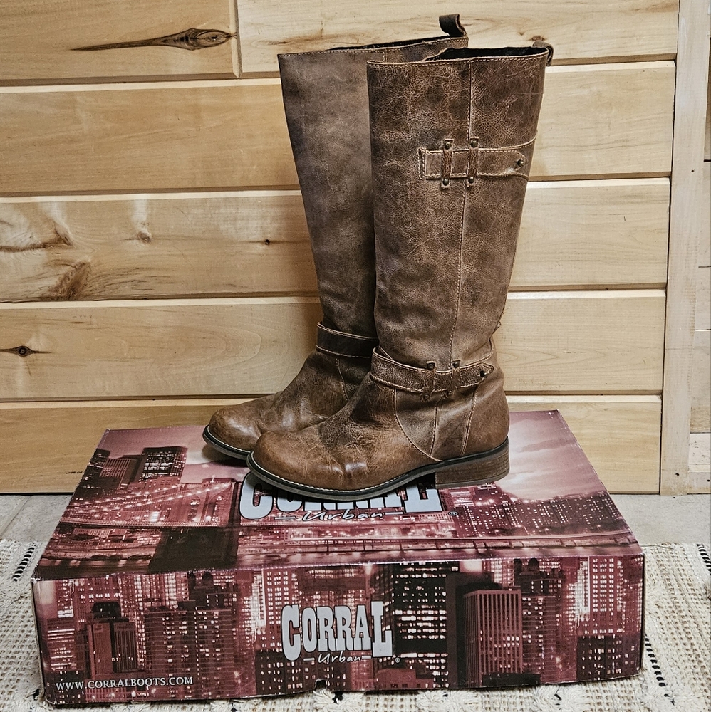 Brown Leather Riding Boots